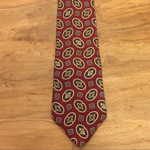 VTG Tommy Hilfiger Lion Crest Geometric Silk Tie